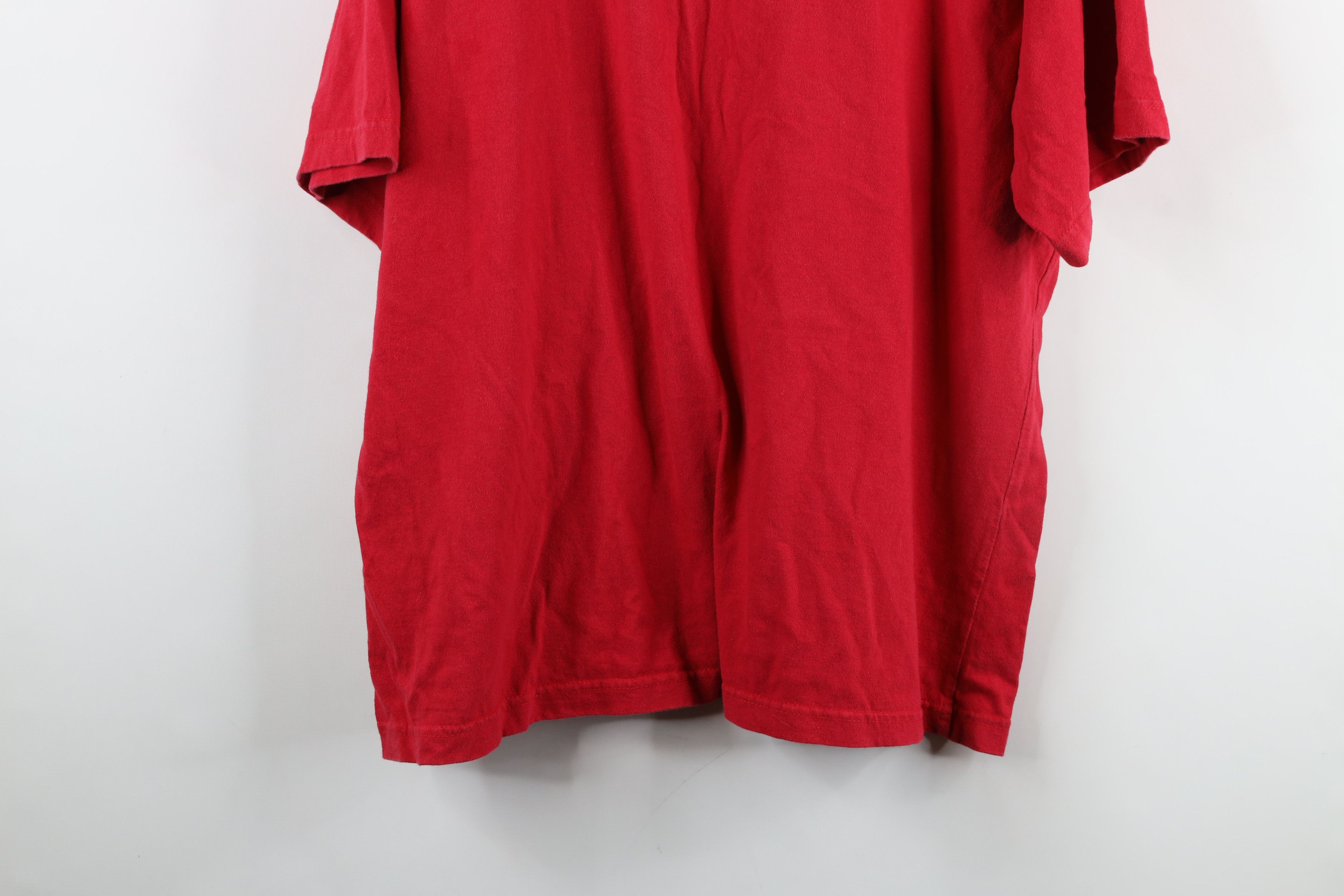 Vintage Vintage 90s Spell Ohio State University Football T-Shirt Red Size US XL / EU 56 / 4 - 14 Thumbnail