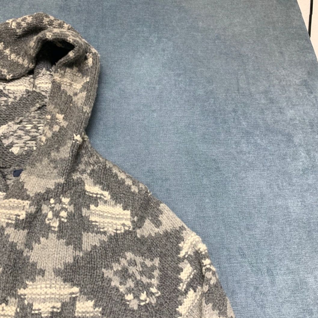Gap Gap Sweater Womens S Gray Aztec Print Wool Tie Waist Open Front Hooded Size S / US 4 / IT 40 - 5 Thumbnail