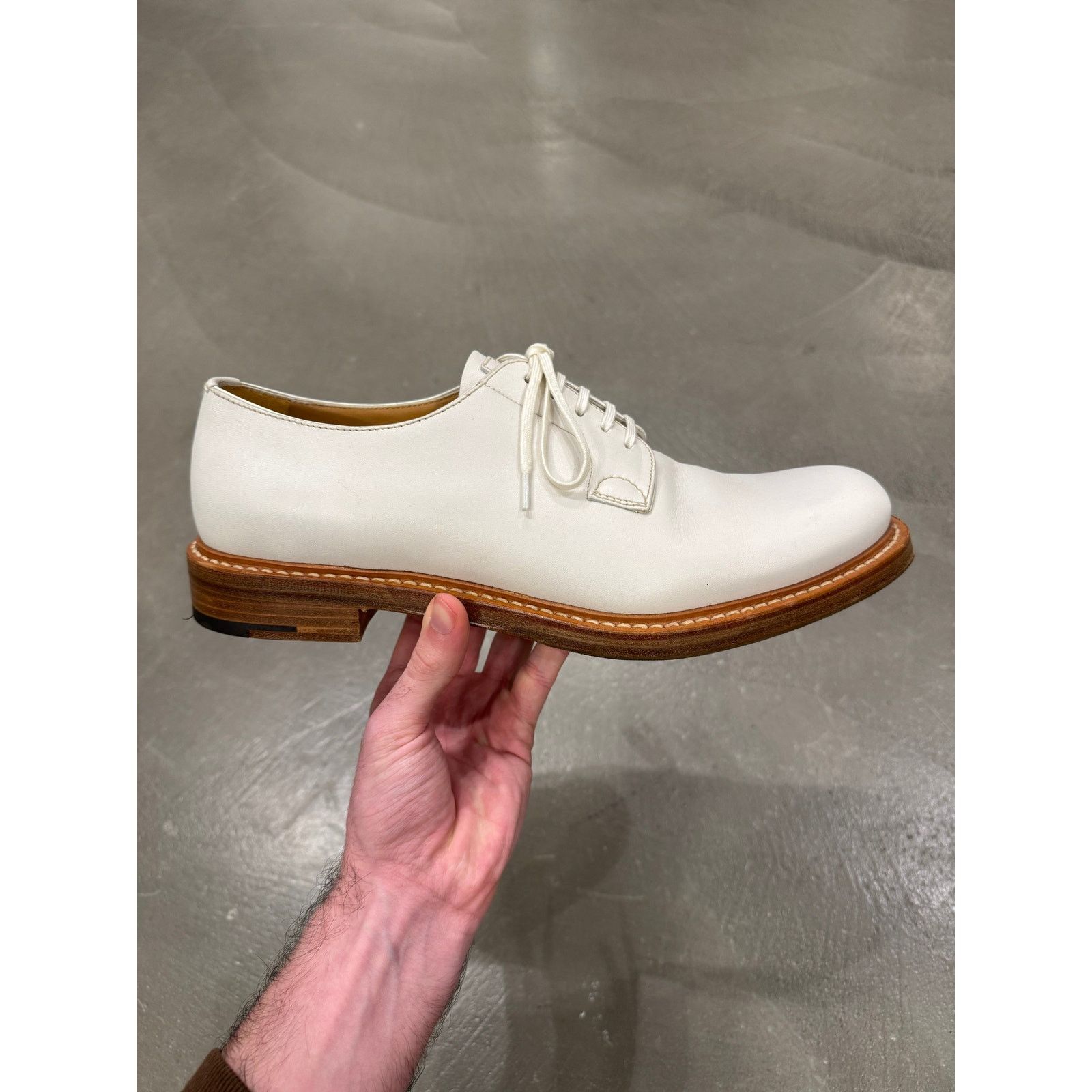 Prada 2000s Prada white leather derby shoes Size US 9 / EU 42 - 3 Thumbnail