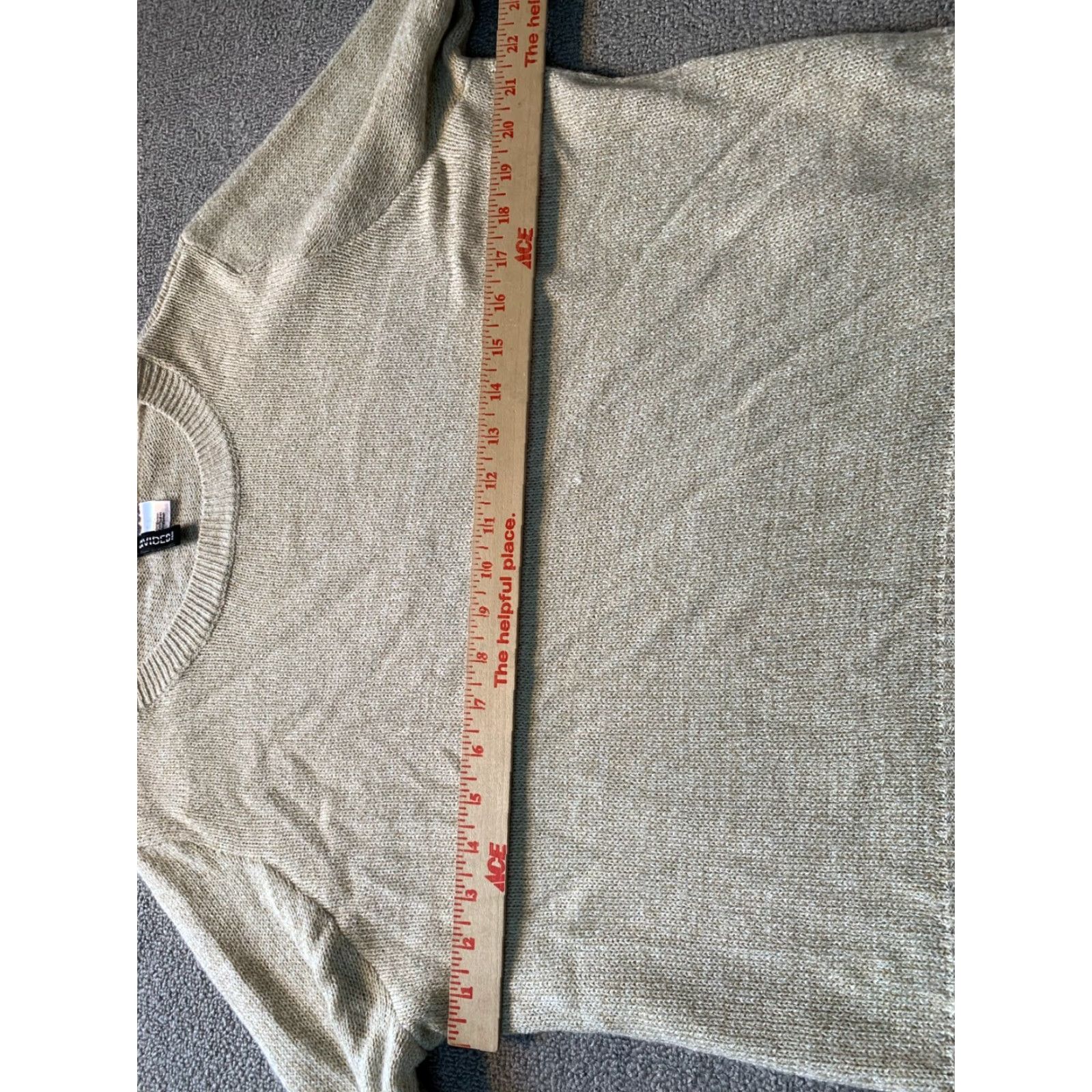 Vintage Divided Sweater Womens Large L Knit Crew Neck Long Sleeve Beige Knit Pullover Regular Size Top Size L / US 10 / IT 46 - 4 Thumbnail