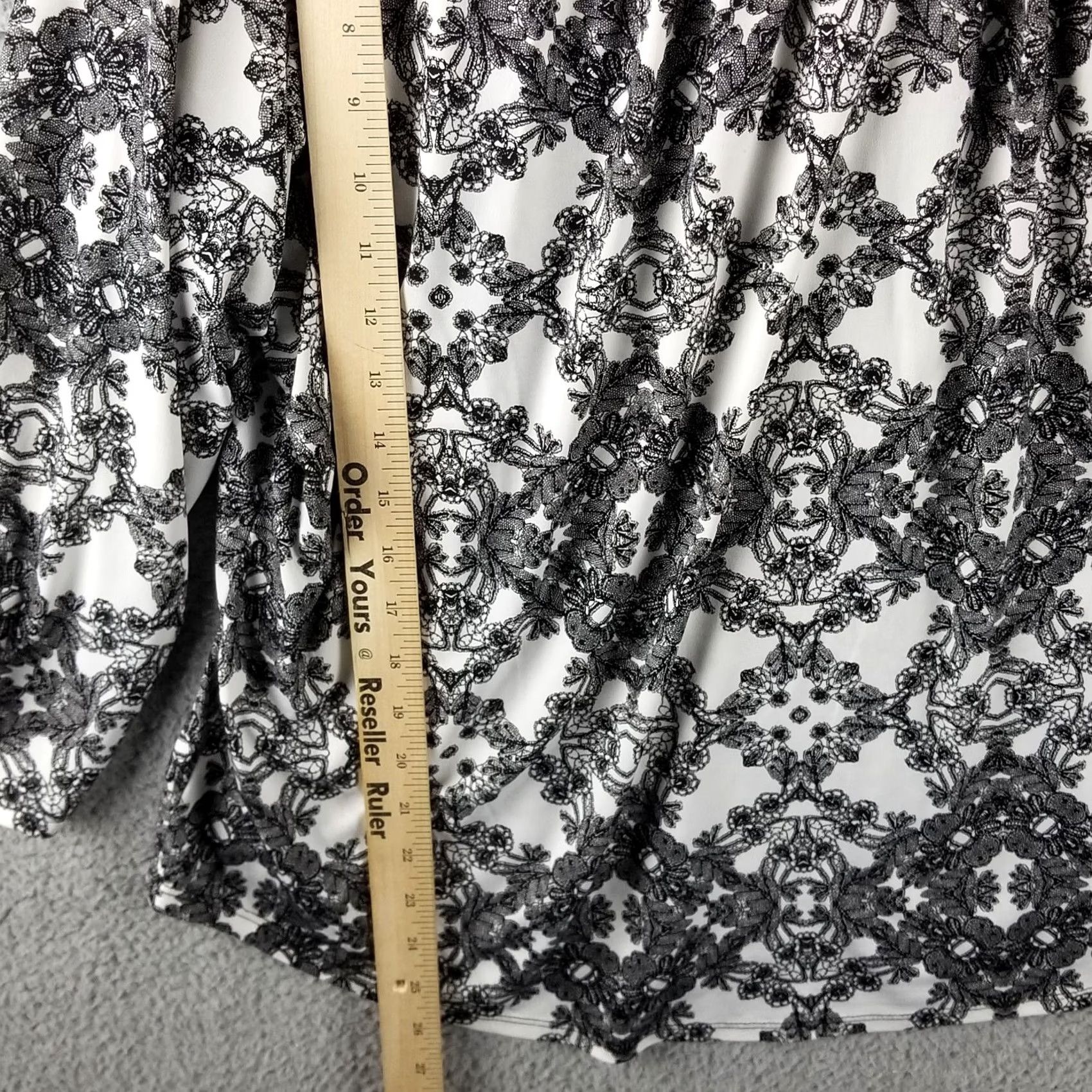 Worthington Worthington Geometric Stretch Blouse Women Plus Size 1X Top Black Geometric, Shirt, Blouse, 1X, Plus, Worthington, Women, Black, Geometric, Stretch Size XL / US 12-14 / IT 48-50 - 4 Thumbnail