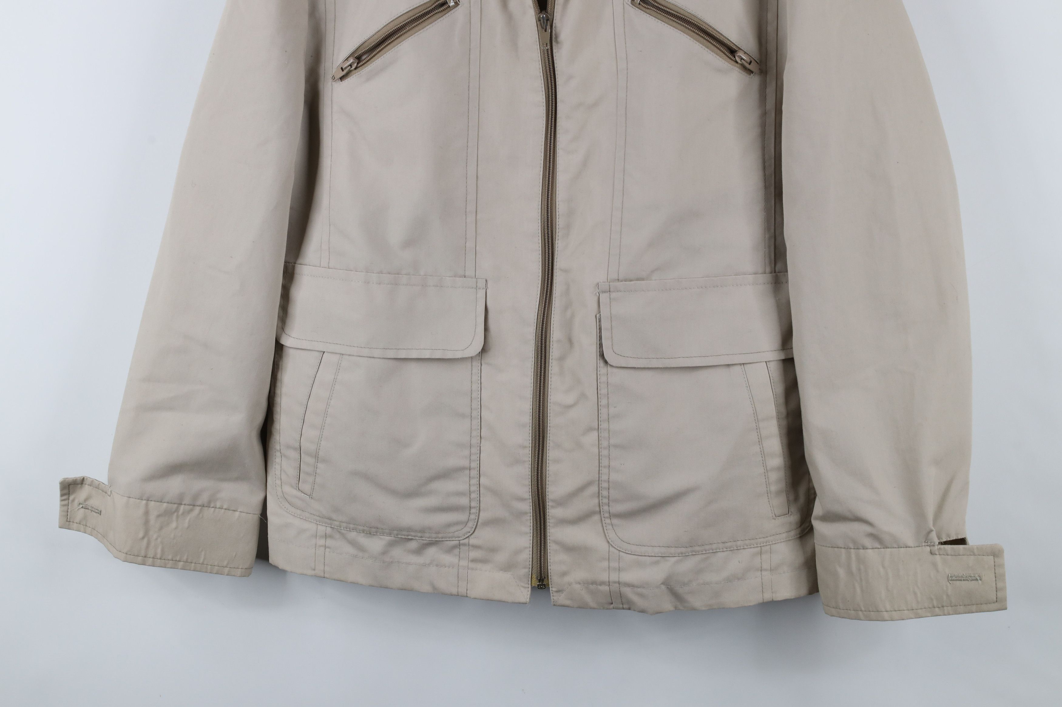 Vintage Vintage 70s Streetwear Full Zip Bomber Jacket Beige USA Size US L / EU 52-54 / 3 - 3 Thumbnail