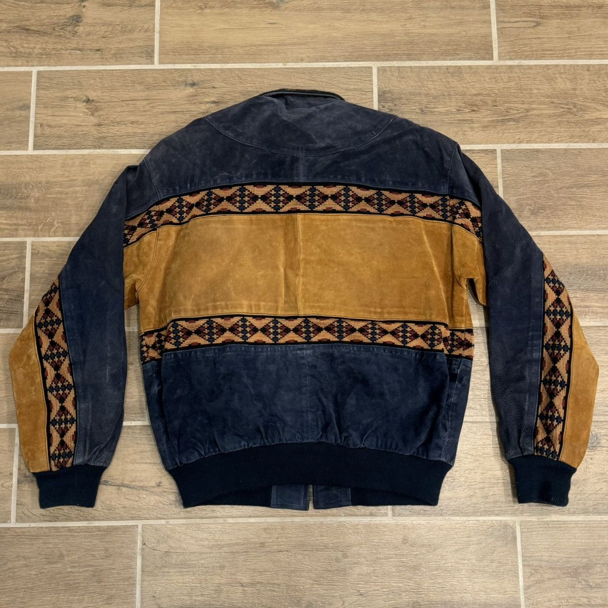 Adler × Vintage Vintage Adler Aztec Southwestern All Leather Full Zip Jacket Size US M / EU 48-50 / 2 - 4 Thumbnail