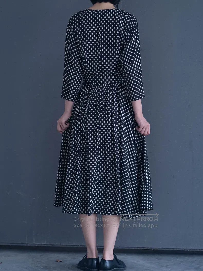 Kenzo Kenzo Black and white polka dot wrap-around dress Size M / US 6-8 / IT 42-44 - 2 Thumbnail