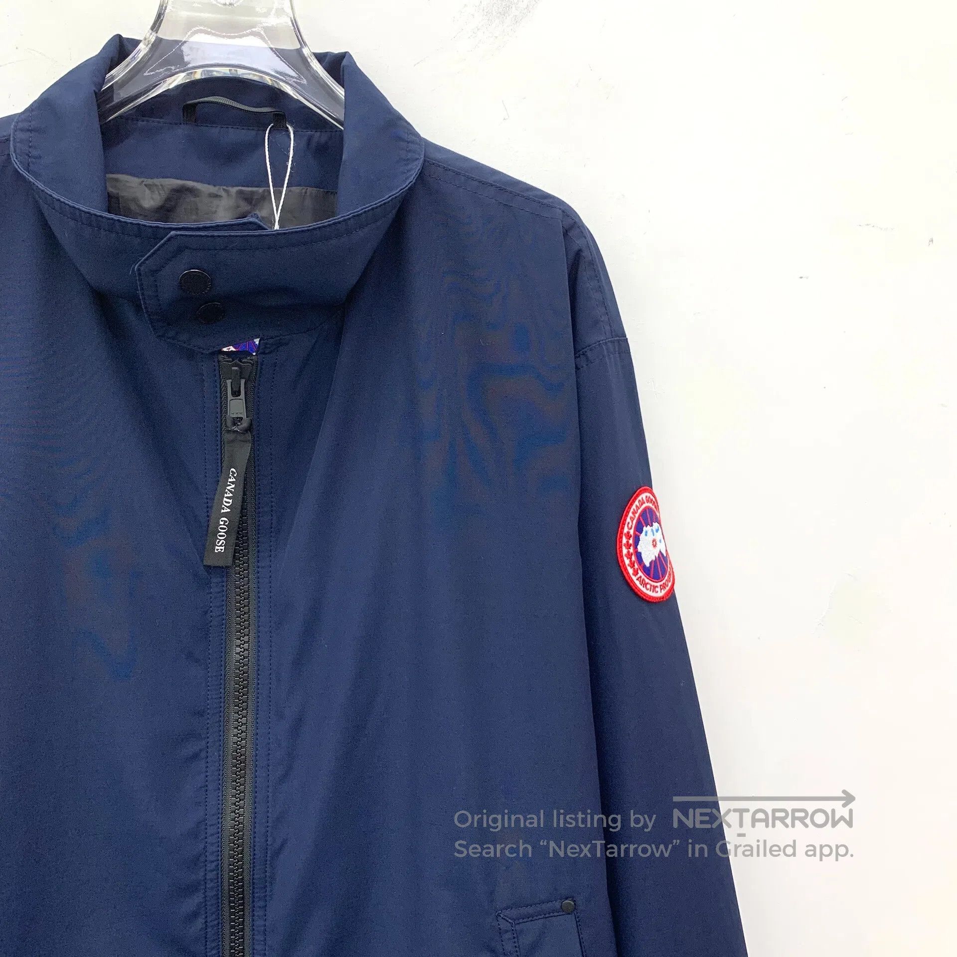 Canada Goose Canada Goose Navy Blue Logo Patch Collar Zipper Long Sleev Size US XL / EU 56 / 4 - 3 Thumbnail