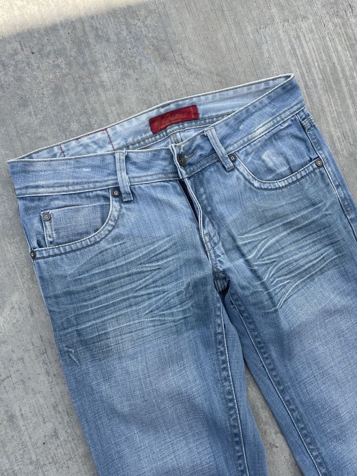 Japanese Brand 2000s JAPANESE BRAND 9 JEANS WHISKER SKINNY PUNK ARCHIVE Size 29" - 2 Thumbnail