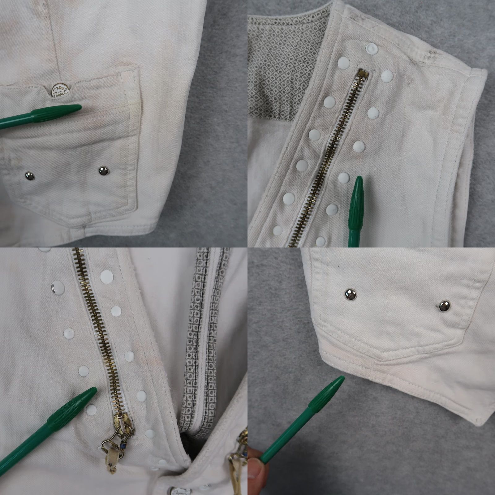 Diesel VINTAGE Diesel Denim Vest Jacket Women Size XL Women Studded Western Vest Casual White Denim Vest XL Women Western Studded Diesel Vintage Size XL / US 12-14 / IT 48-50 - 8 Thumbnail