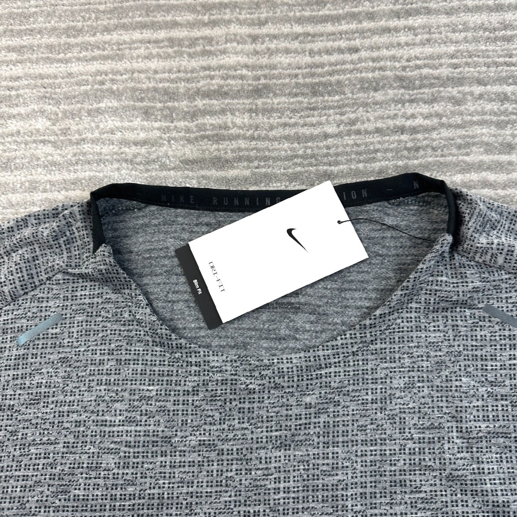 Nike Nike Shirt Mens Medium Gray Slim Fit Gym Training Running Dri Fit Size US M / EU 48-50 / 2 - 3 Thumbnail