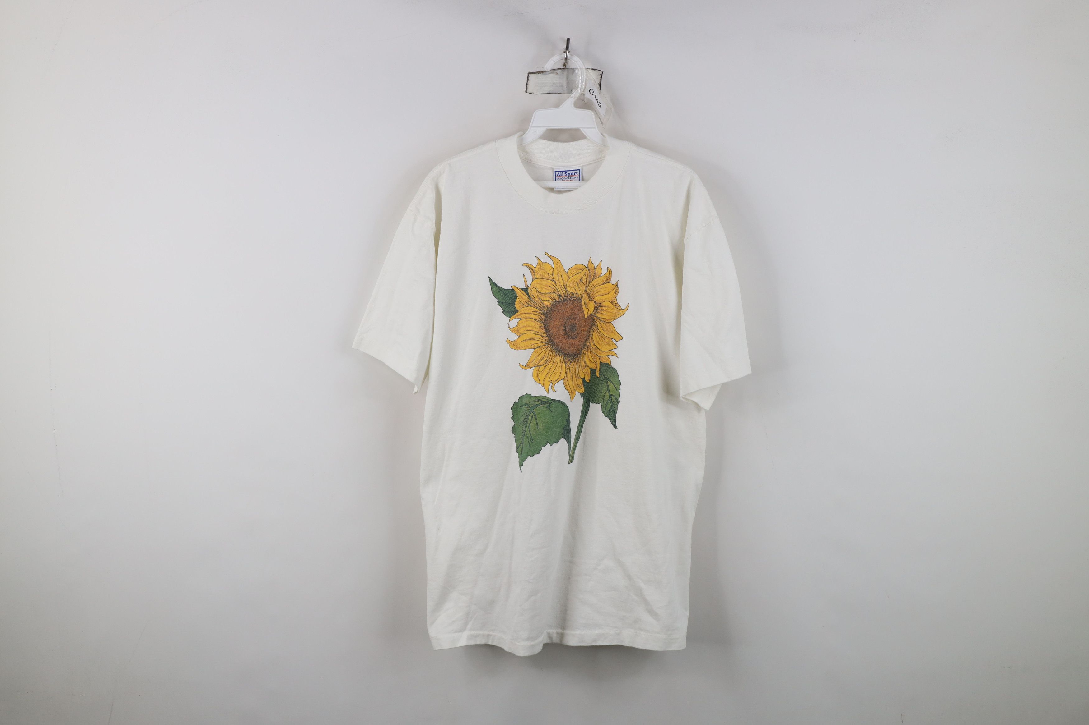 Vintage Vintage 90s Streetwear Sunflower Short Sleeve T-Shirt USA Size L / US 10 / IT 46 - 1 Thumbnail