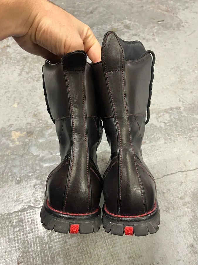 Prada 2000s Prada Hiking Ski Black Leather Boots Size US 7.5 / EU 40-41 - 9 Thumbnail