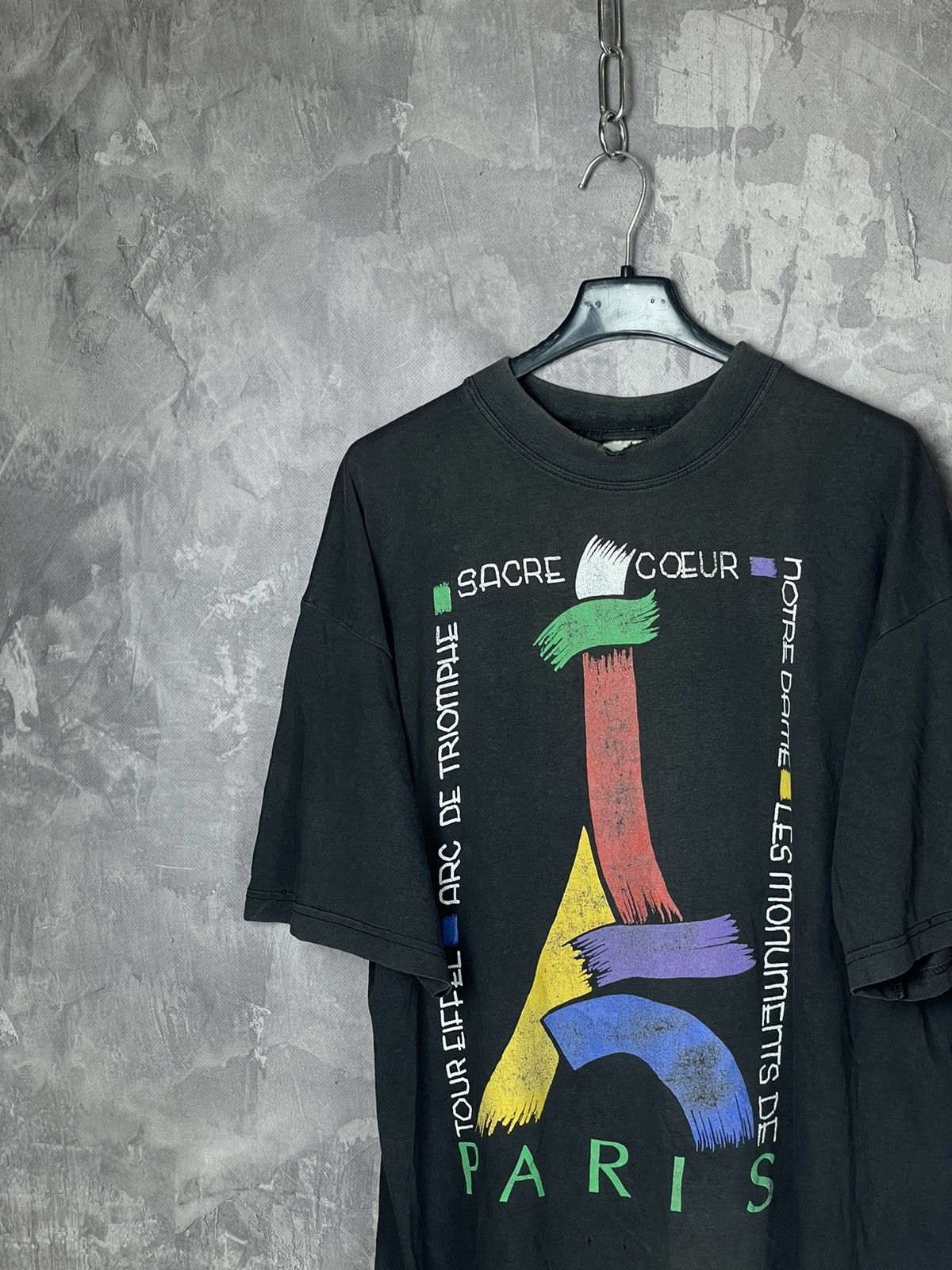 Vintage Avant Garde Y2K Overprint Distressed Notre Dame T shirt Size US L / EU 52-54 / 3 - 3 Thumbnail