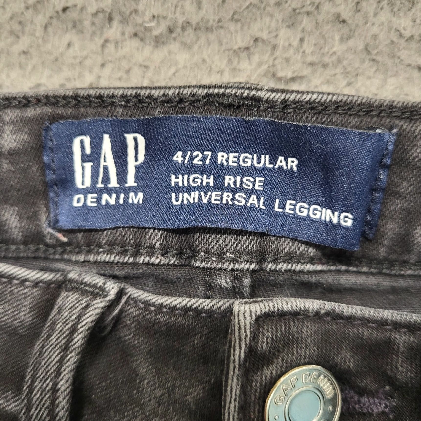Gap GAP Jeans Womens Size 4/27 High Rise Universal Legging Black Denim Preppy Casual Skinny 5-Pocket Design Womens Size 27" / US 4 / IT 40 - 2 Thumbnail