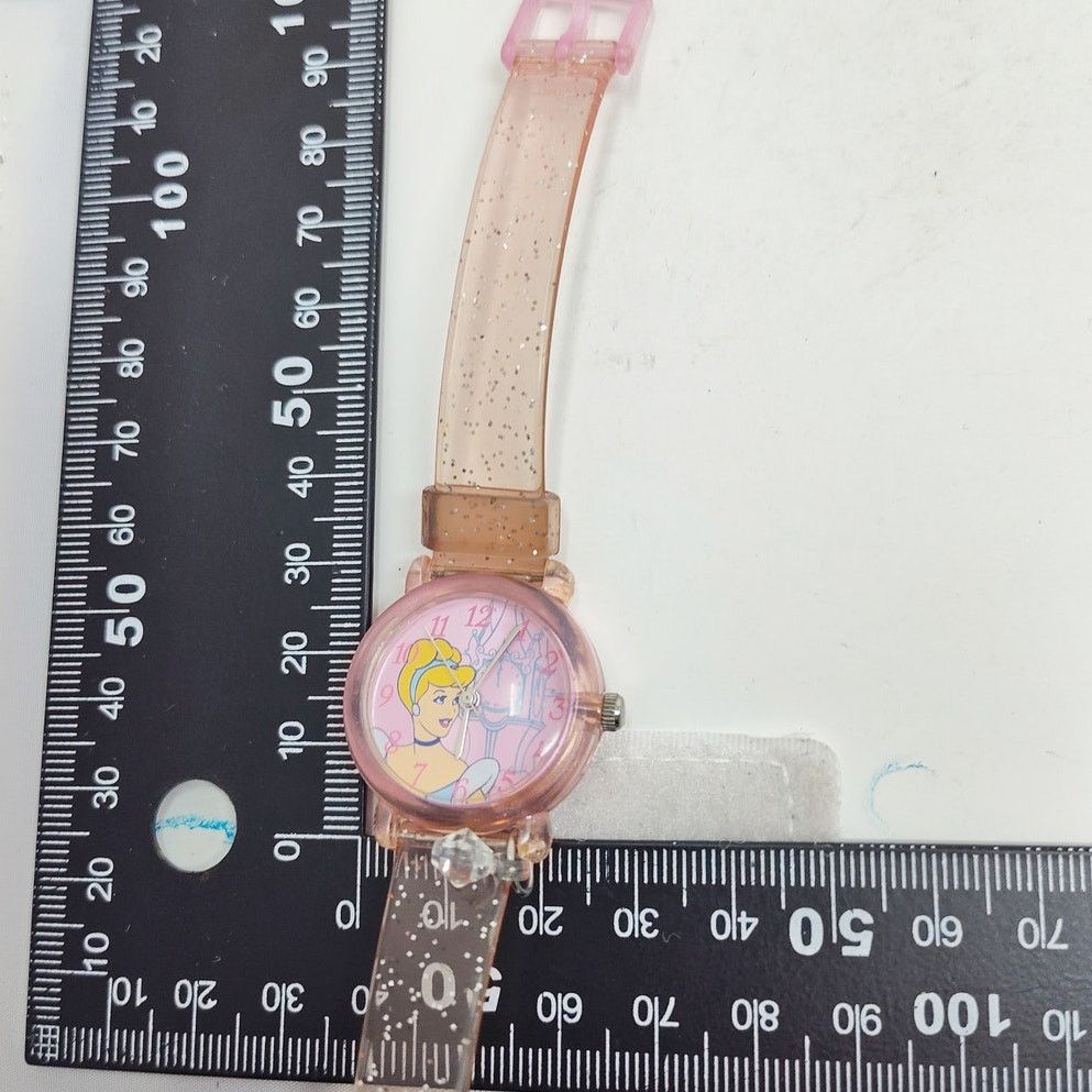 Disney Disney Cinderella Pink Plastic Analog Watch Size ONE SIZE - 9 Thumbnail