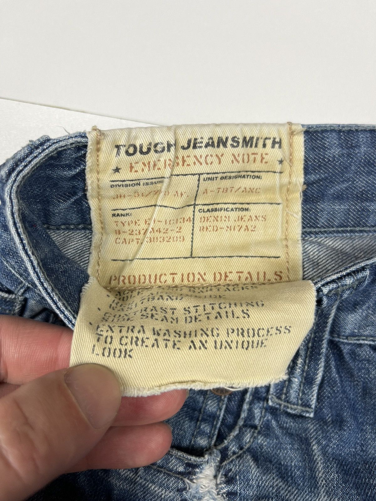Japanese Brand Tough jeansmith patchwork distressed denim jeans Size US 30 / EU 46 - 9 Thumbnail