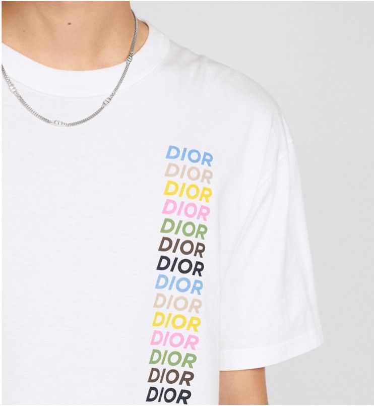 Dior o1w1db11024 Relaxed-Fit T-Shirt in White Size US M / EU 48-50 / 2 - 7 Thumbnail