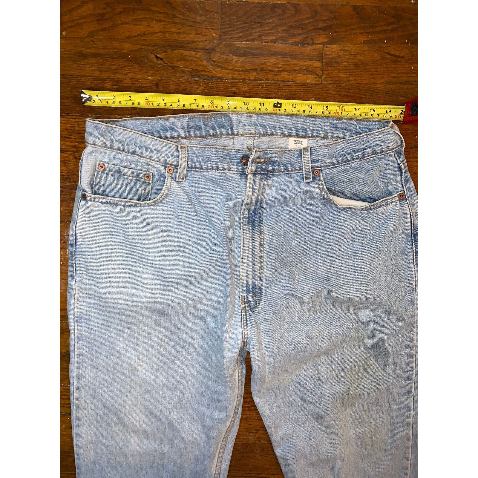 Levi's Vintage 1996 Levis 505 42x32 Light Wash USA Size US 42 / EU 58 - 7 Thumbnail