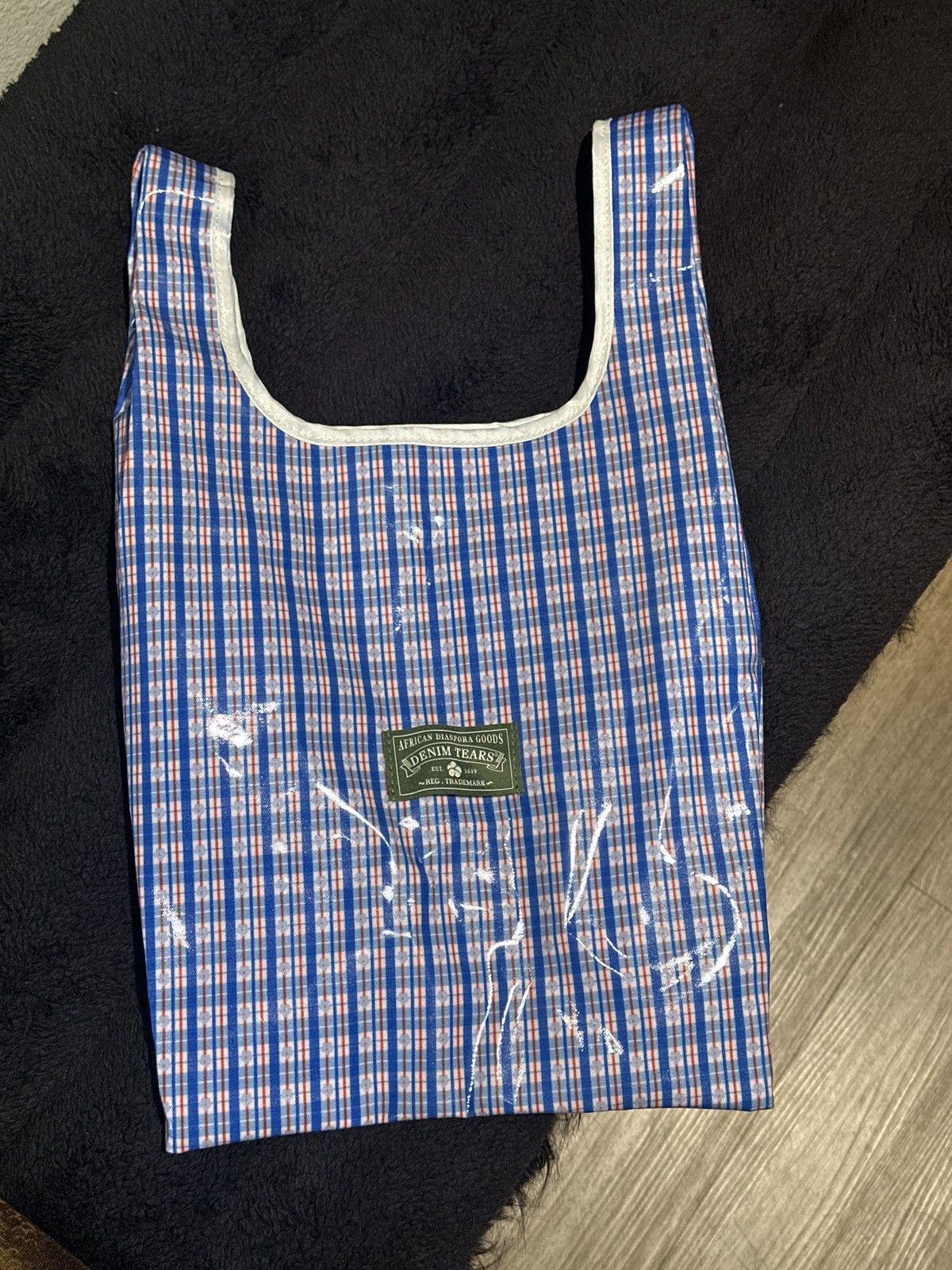 DENIM TEARS Plaid logo tote bag Size ONE SIZE - 1 Thumbnail