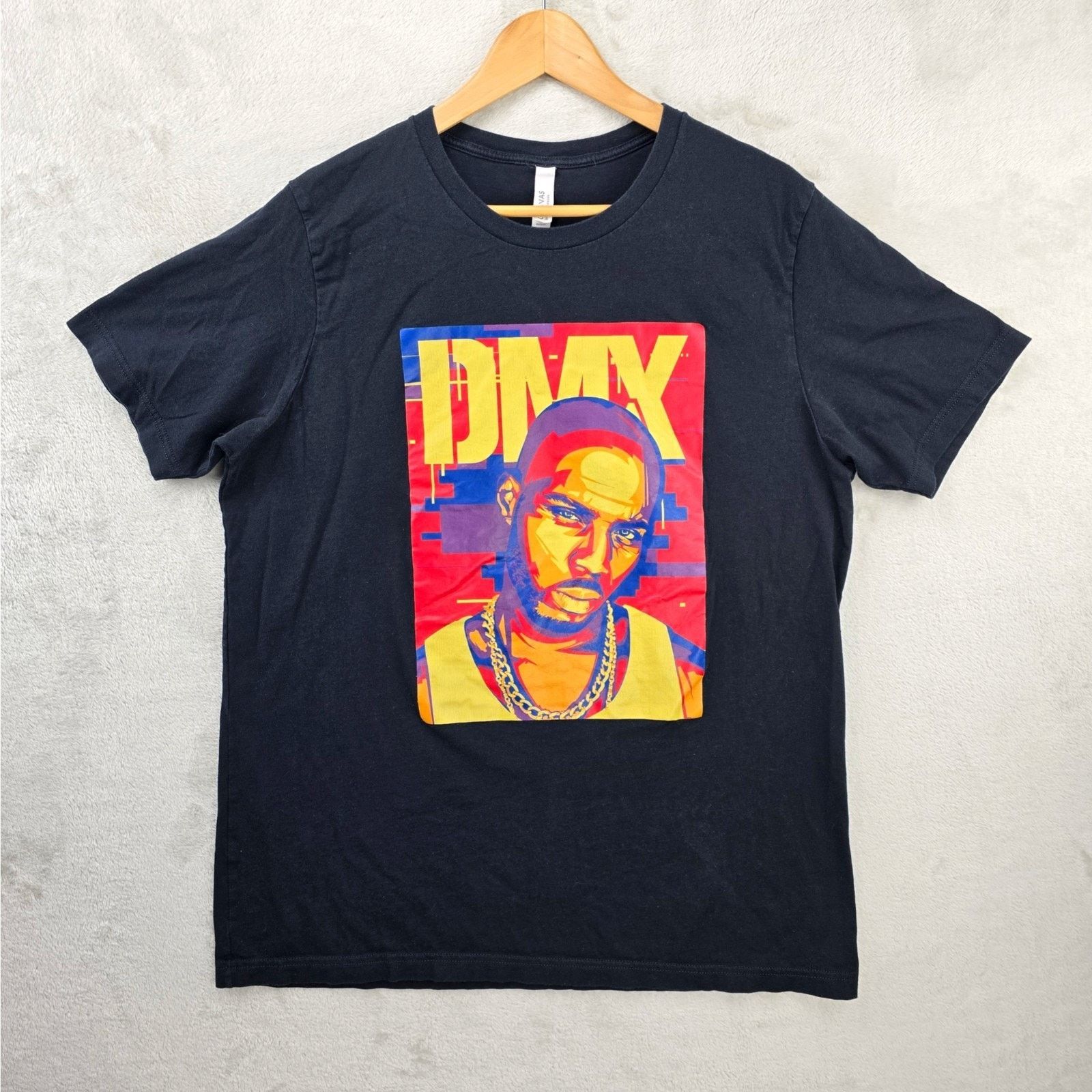 Canvas DMX Shirt Mens XL Black Hip hop Rap Tee Ruff Ryders Grunge Size US XL / EU 56 / 4 - 1 Thumbnail