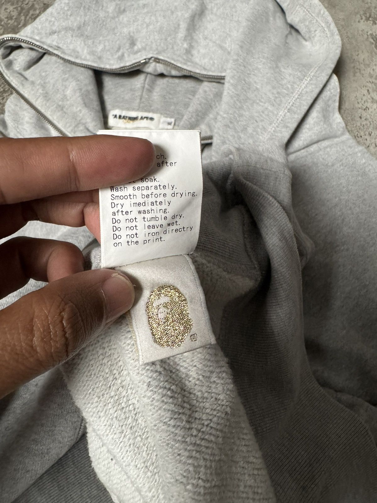 Bape VINTAGE BABY MILO BY BATHING APE GREY HOODIE WITH ZIPER Size US XL / EU 56 / 4 - 13 Thumbnail