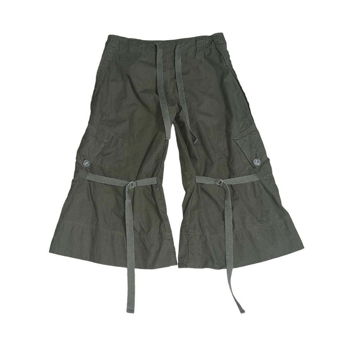 Diesel × Diesel Black Gold Diesel 🇮🇹 Super Baggy Wide Leg Flare Parachute Military Pants Size US 32 / EU 48 - 5 Thumbnail