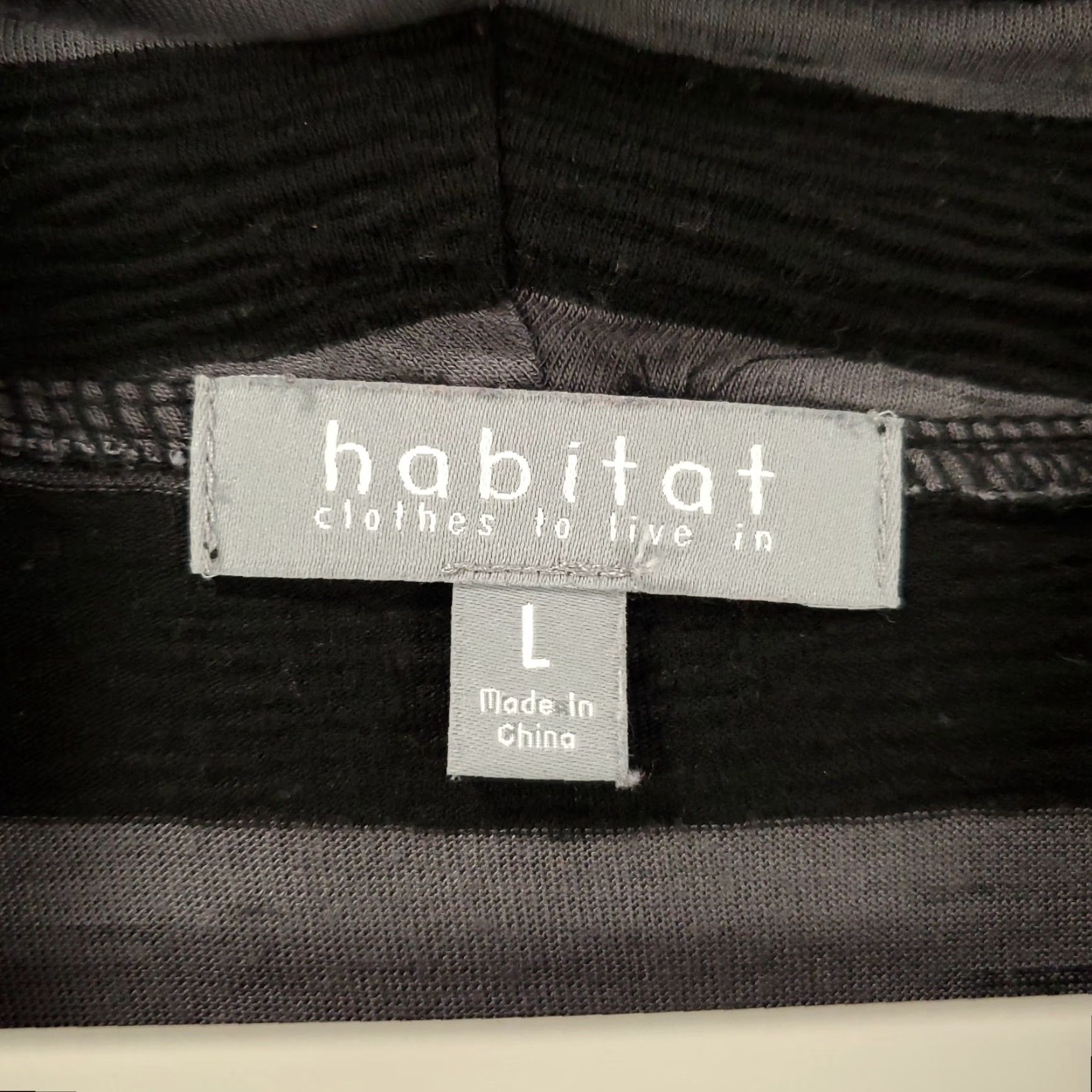 Habitat Habitat Blouse Tunic Womens Large Gray Black Striped Long Sleeve Cowl Neck Size L / US 10 / IT 46 - 5 Thumbnail