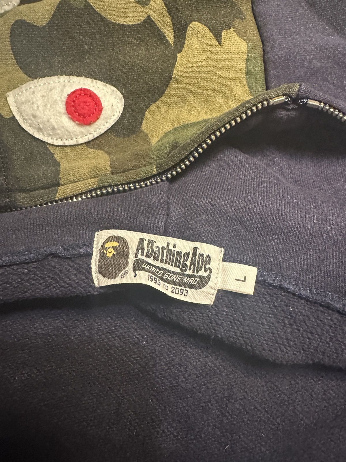 Bape 1st Camo Shark Full Zip Hoodie Size US L / EU 52-54 / 3 - 5 Thumbnail