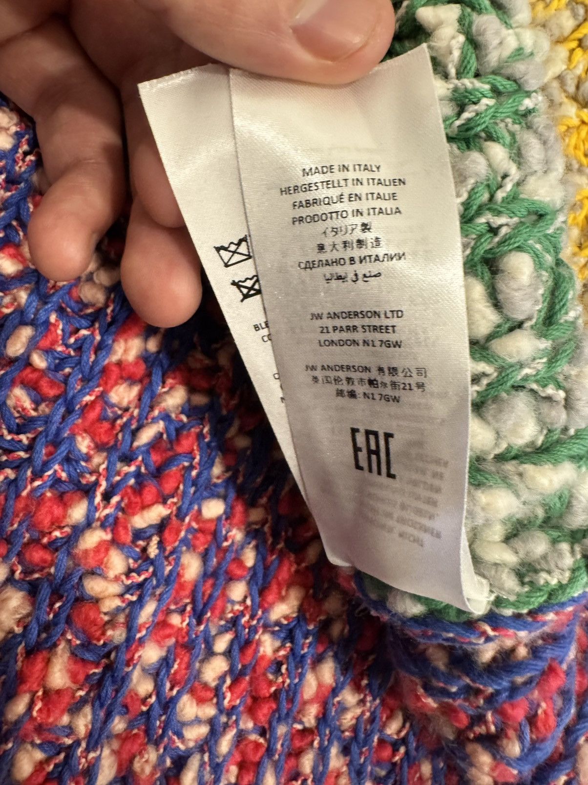 JW Anderson JW Anderson Multicolor Anchor Patchwork Crewneck Jumper Size US S / EU 44-46 / 1 - 4 Thumbnail