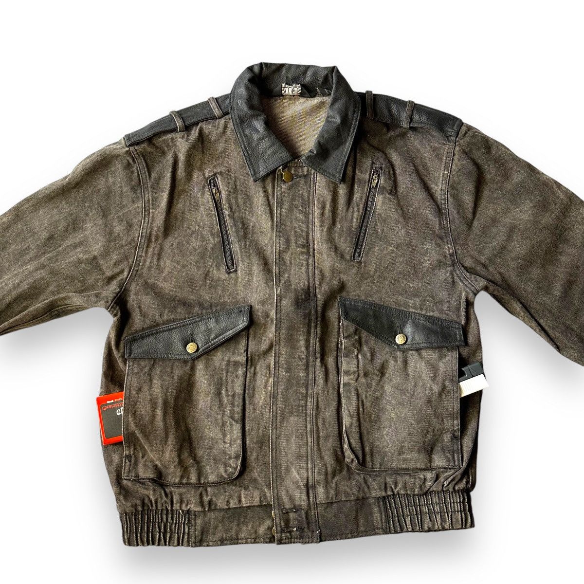 If Six Was Nine 🇯🇵 VINTAGE US BLUES DENIM + LEATHER BOMBER JACKET Size US L / EU 52-54 / 3 - 3 Thumbnail