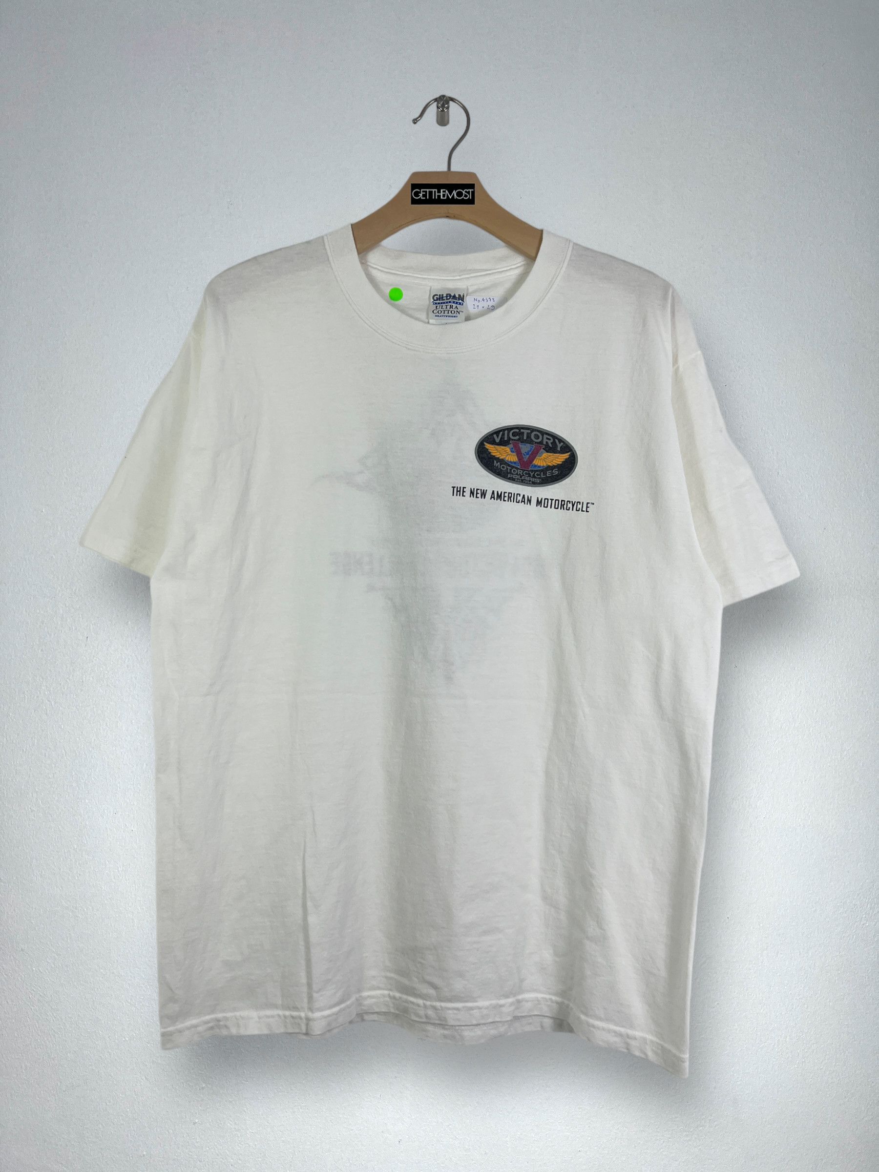 Vintage No.4578 Vintage The New American Motorcycle Promo Tee (L) Size US L / EU 52-54 / 3 - 4 Thumbnail