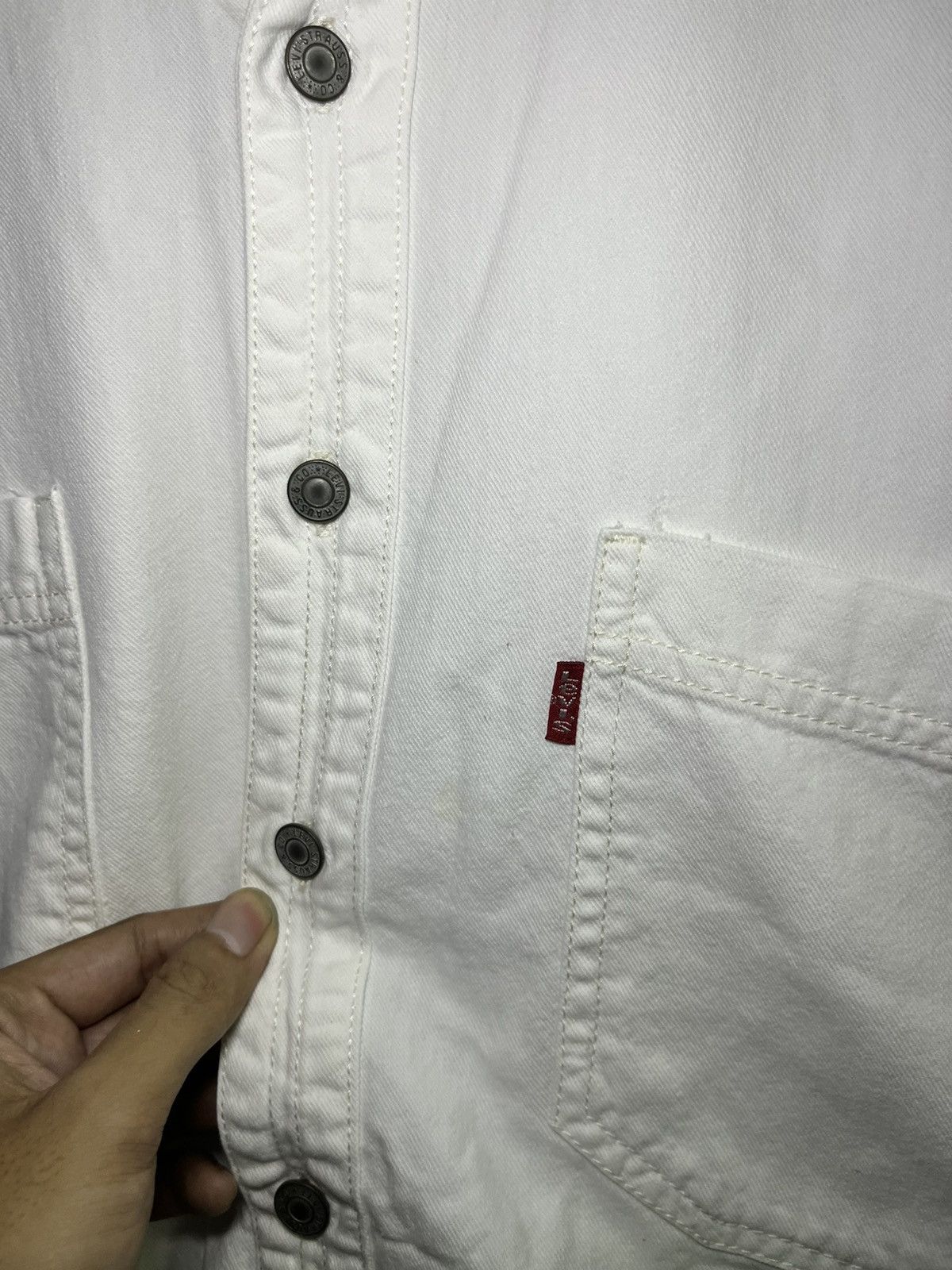 Levi's Vintage Clothing VTG Levi’s long sleeve white denim shirts Size US M / EU 48-50 / 2 - 3 Thumbnail