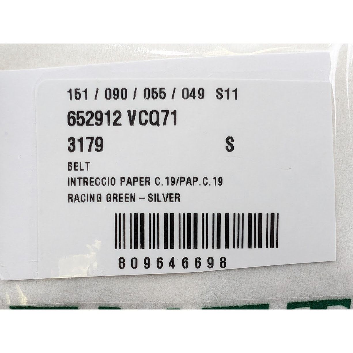 Bottega Veneta o1rshd1 Size: S / Intreccio Paper Belt in Racing Green Size ONE SIZE - 15 Thumbnail