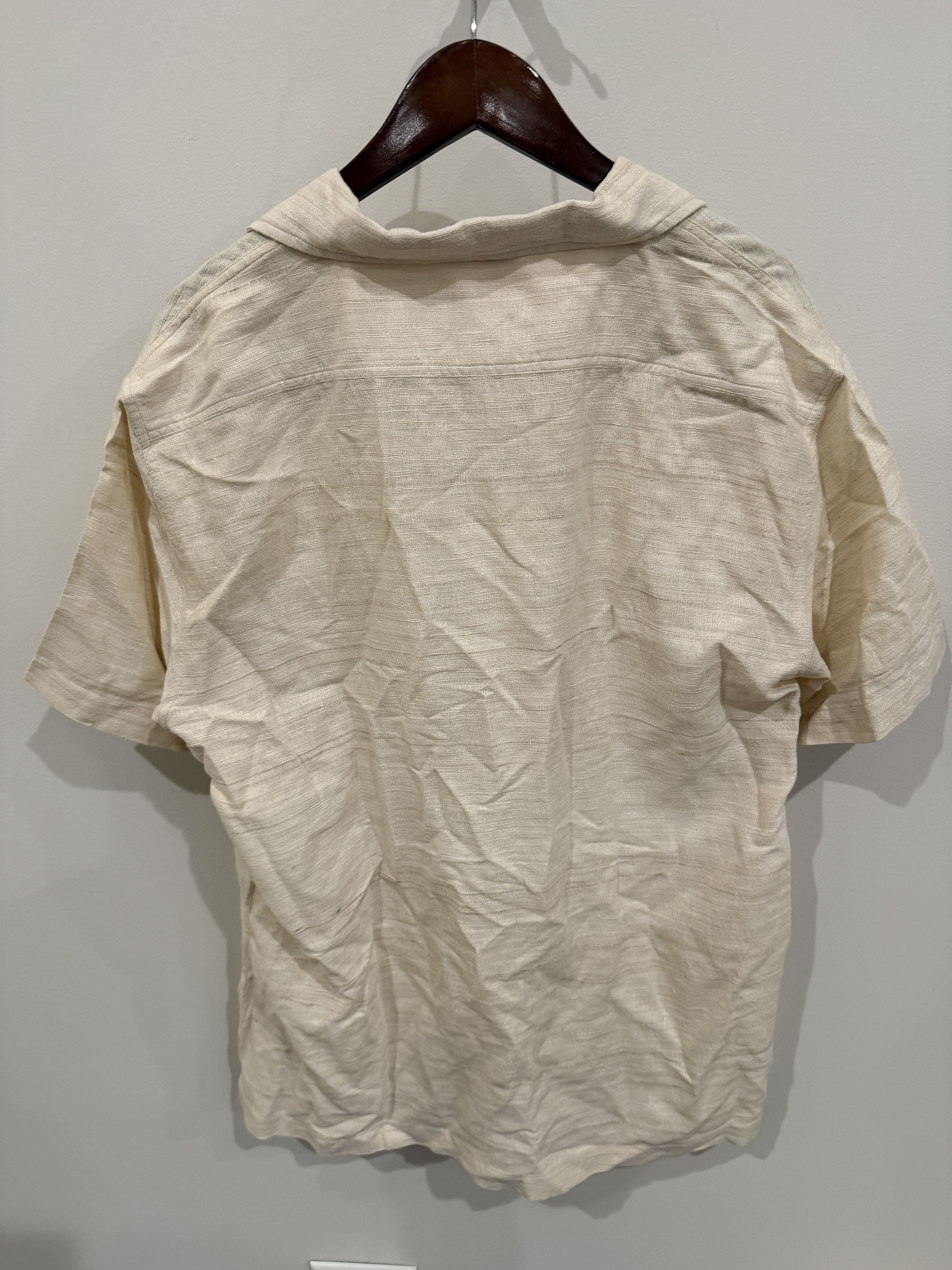 3sixteen 3Sixteen Leisure Shirt Ivory Handloom Silk 2XL Size US XXL / EU 58 / 5 - 4 Thumbnail