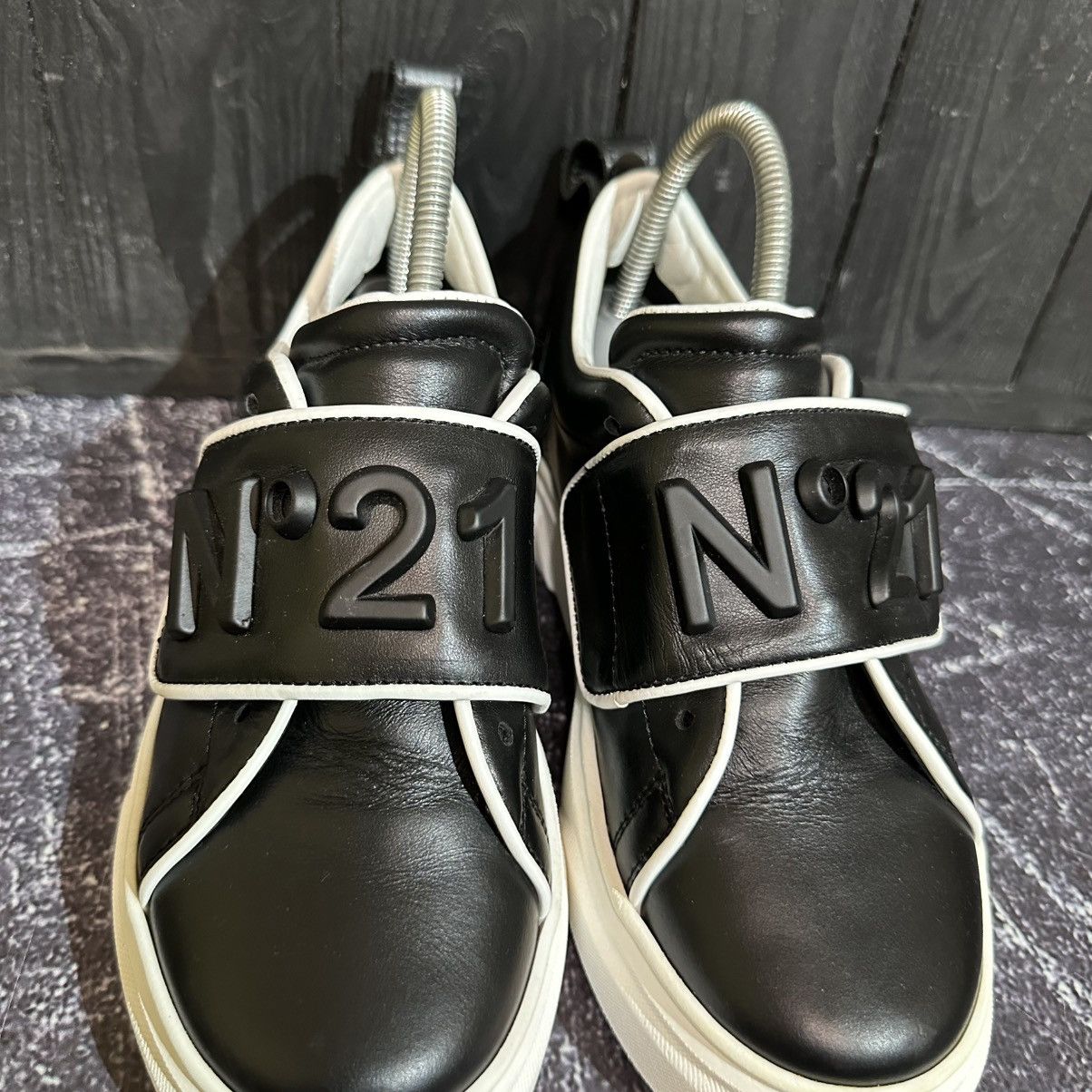N21 N21 KIDS - Black Leather Sneakers Size 35 Size US 5 / IT 35 - 7 Thumbnail
