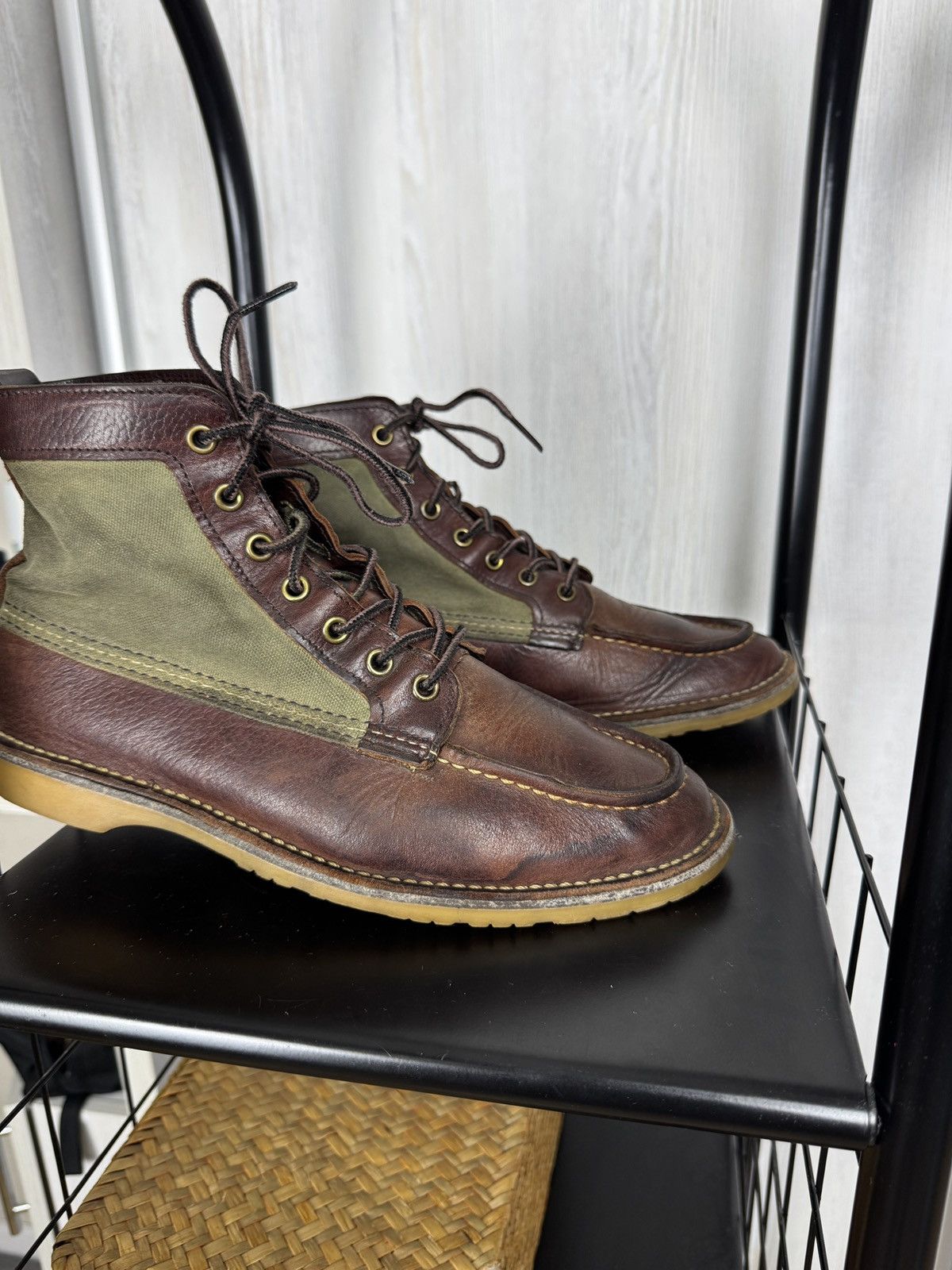 Red Wing Red Wing Weekender Moc 3336 Briar With Olive Canvas Boots Size US 8.5 / EU 41-42 - 3 Thumbnail