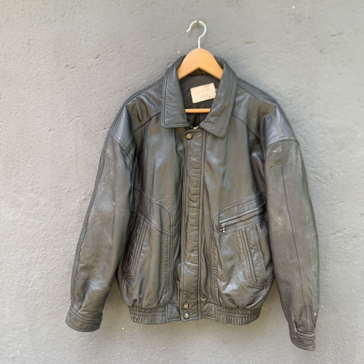 Japanese Brand Salvatore Mansini Corporation Leather Jacket Size US XL / EU 56 / 4 - 1 Thumbnail