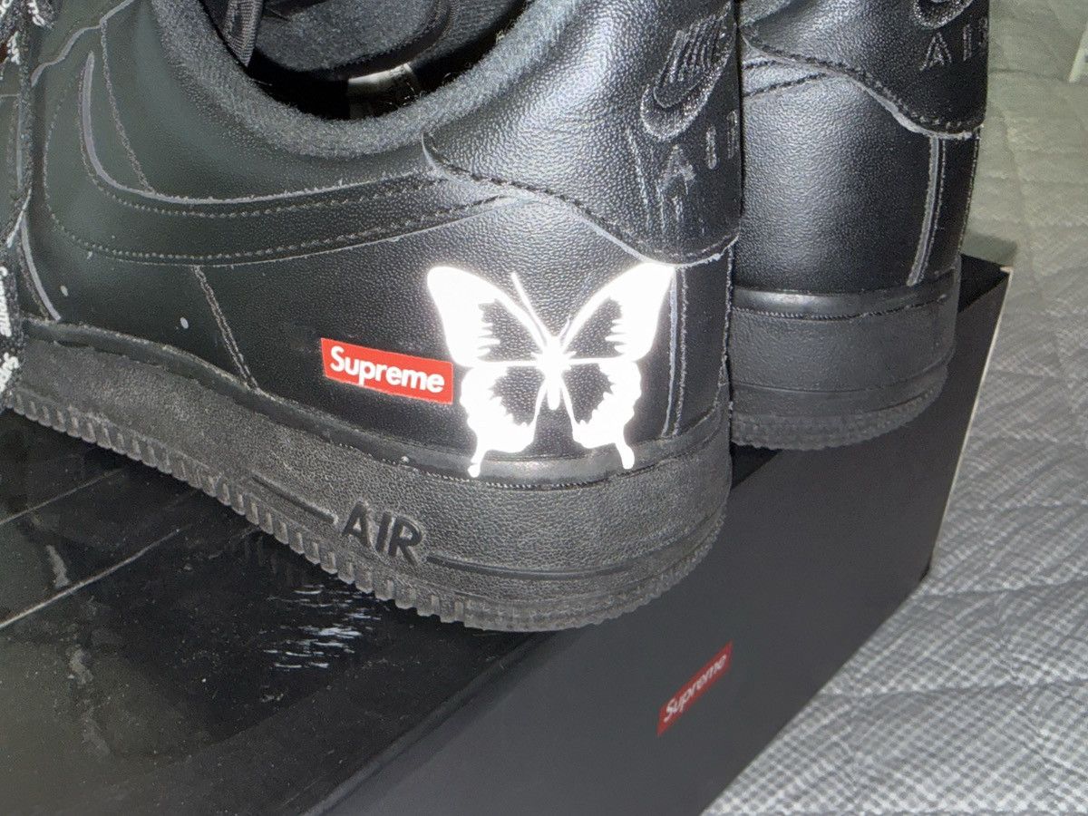 Nike × Supreme Nike Air Force 1 Low ‘ Supreme Black ‘ Size US 8.5 / EU 41-42 - 7 Thumbnail