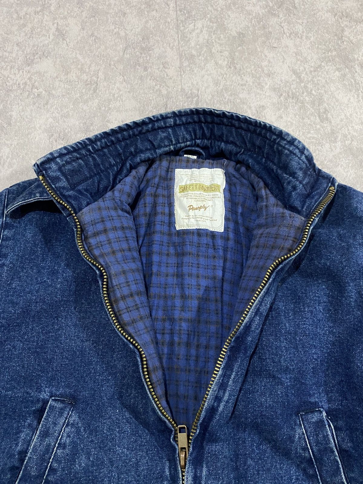 Vintage Vintage USA 80s Panoply Safety Garment Denim Bomber WorkWear Size US M / EU 48-50 / 2 - 11 Thumbnail