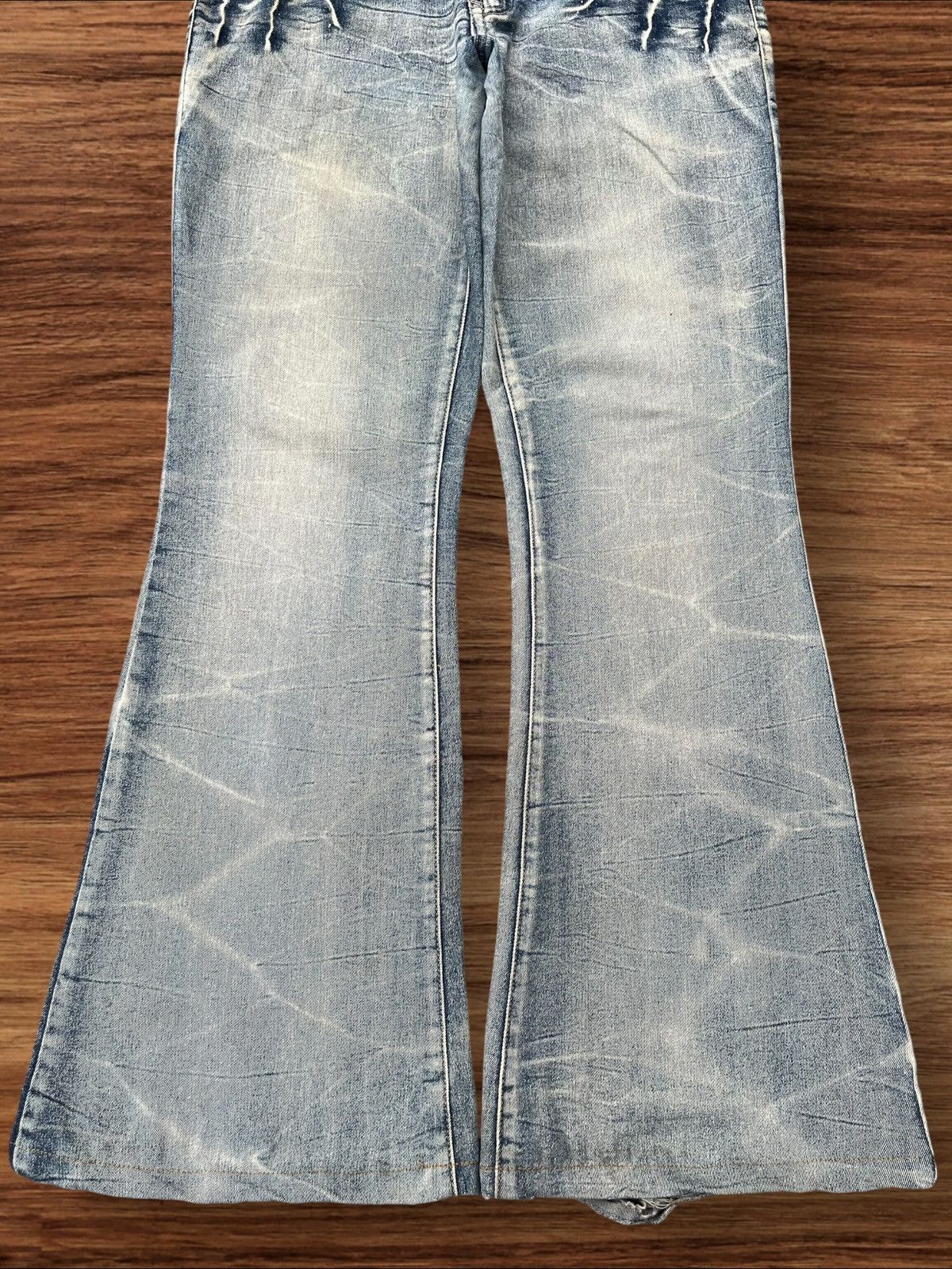 Japanese Brand × Le Grande Bleu (L.G.B.) Vintage Japanese Brand Stone Washed Grunge Style Flare Jeans Size 29" - 5 Thumbnail