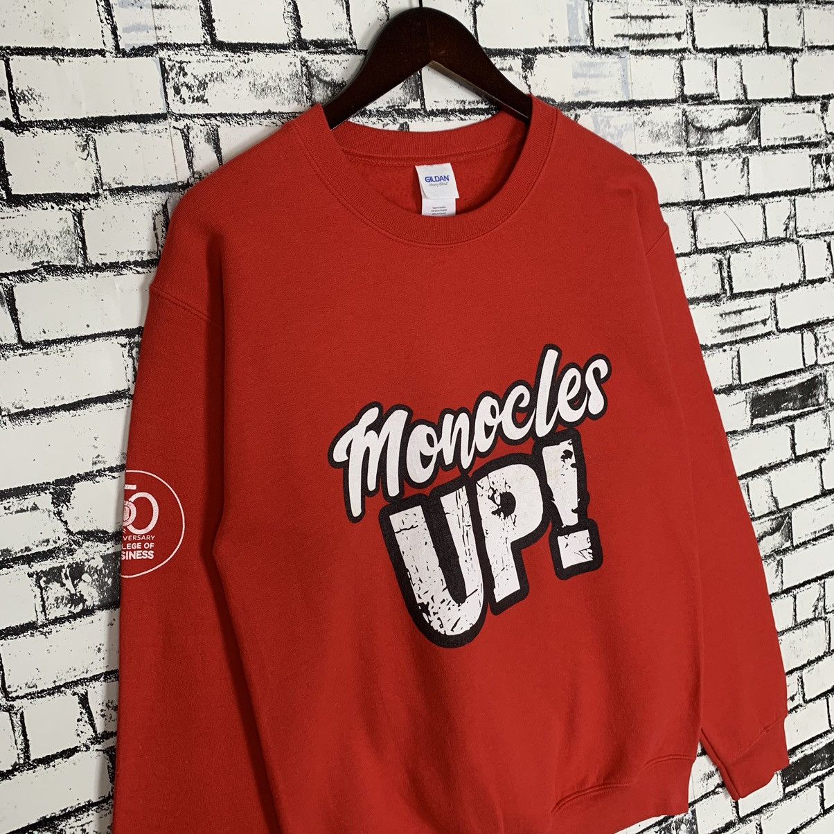 Vintage Monocles Up University College Business Sweatshirt Crewneck Size US S / EU 44-46 / 1 - 5 Thumbnail