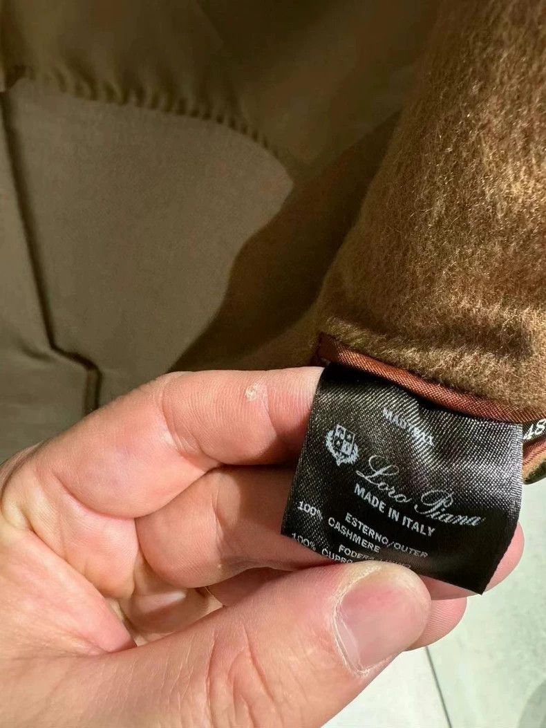 Loro Piana LORO PIANA Men's leisure cashmere water ripple camel coat Size US XL / EU 56 / 4 - 6 Thumbnail