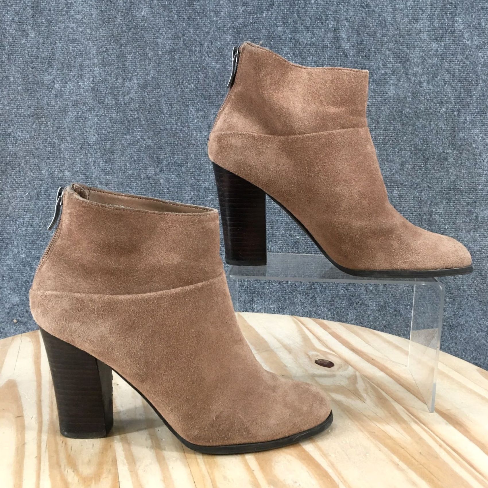 BCBGeneration BCBGeneration Boots Womens 7.5 M Tan Kleina Ankle Booties Leather Zip Lace Up Boots Size US 8 / IT 38 - 2 Thumbnail