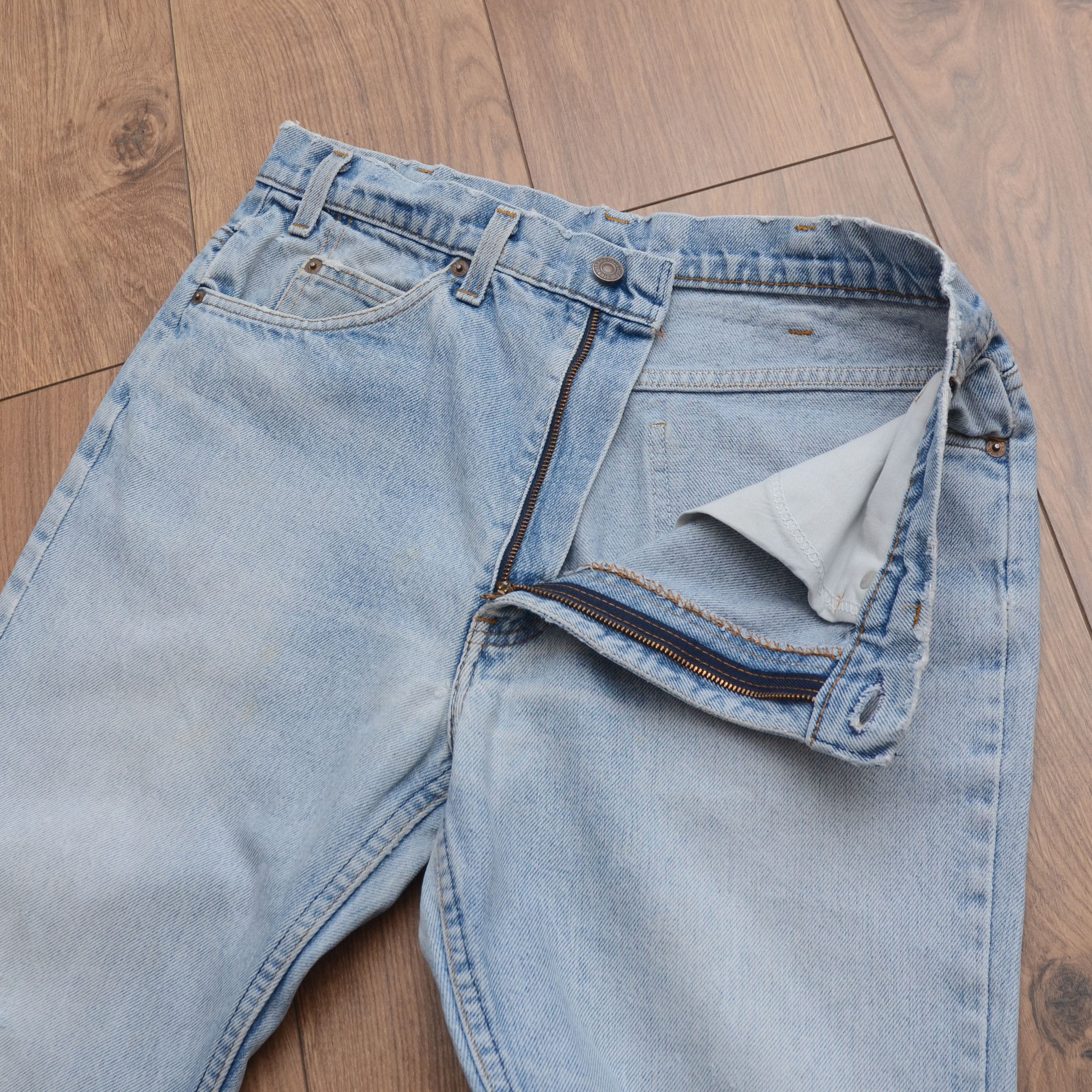 Levi's Vintage Clothing Vintage Rare Levi’s Jeans Blue Thrashed Orange Tab W34 L30 Size US 34 / EU 50 - 15 Thumbnail