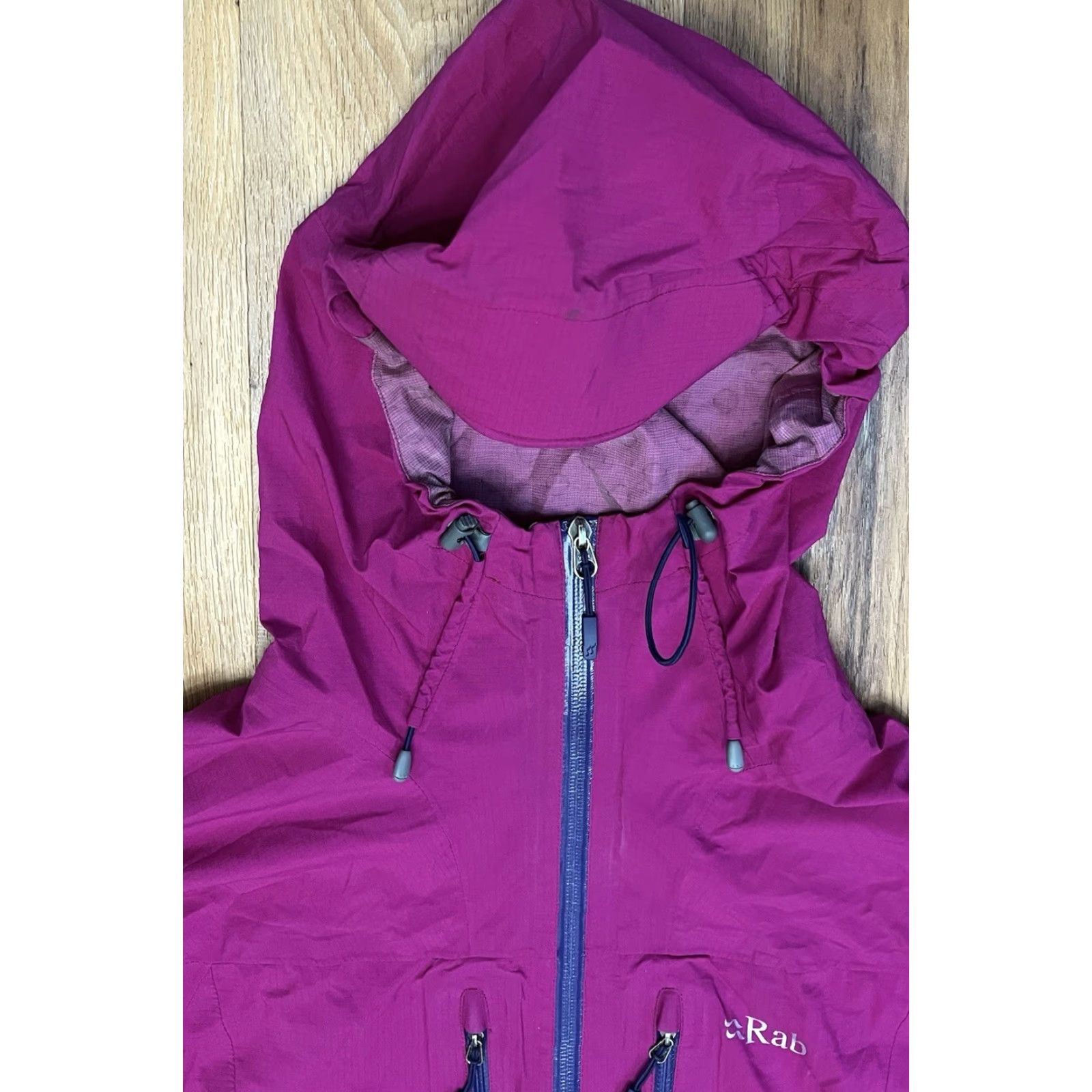 Rab RAB Jacket Pertex Shield+ Waterproof Hooded Women M Purple Rain Coat 1/4 Zip Pockets Lightweight Regular Spring Winter Size M / US 6-8 / IT 42-44 - 2 Thumbnail
