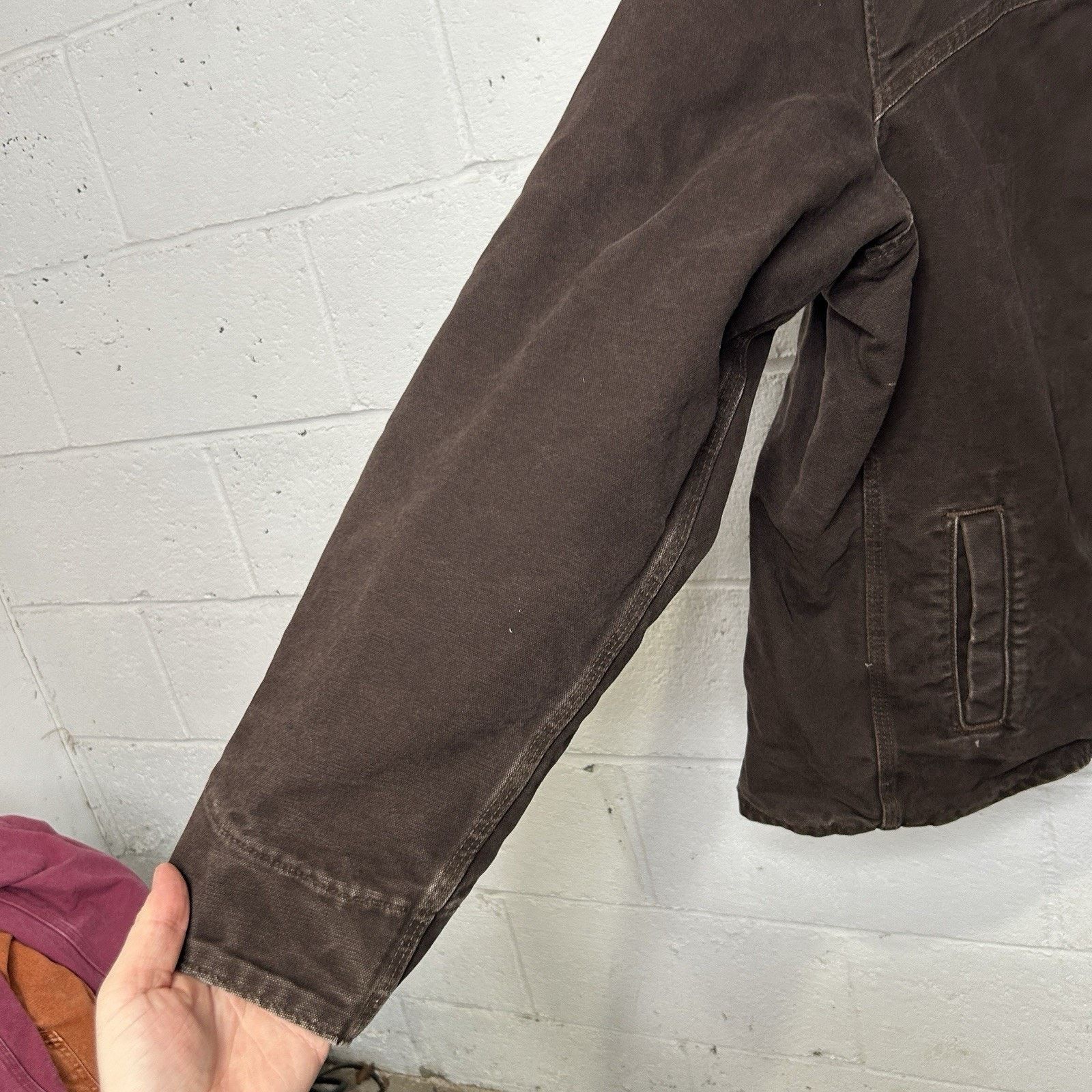 Carhartt Carhartt Sandstone Sherpa-Lined Berkley Jacket “Dark Brown” Size XL / US 12-14 / IT 48-50 - 7 Thumbnail