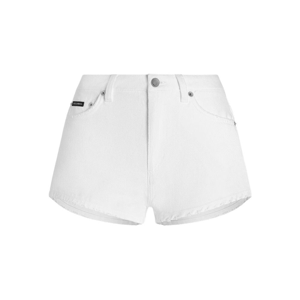 Dolce & Gabbana Dolce & Gabbana WHITE Shorts - Mini Shorts Size 27" / US 4 / IT 40 - 1 Thumbnail