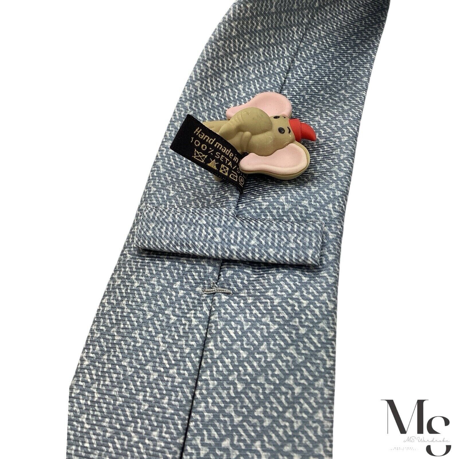 Bvlgari BVLGARI SEVENFOLD Gray Geometric Silk Tie Made In Italy W:3" Size ONE SIZE - 7 Thumbnail
