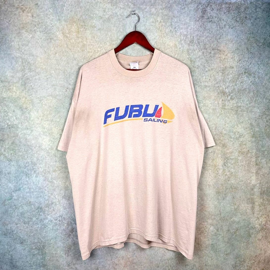 Fubu × Vintage Vintage Y2K Fubu Sailing T Shirt Sz XXL Tan Graphic Size US XXL / EU 58 / 5 - 2 Thumbnail