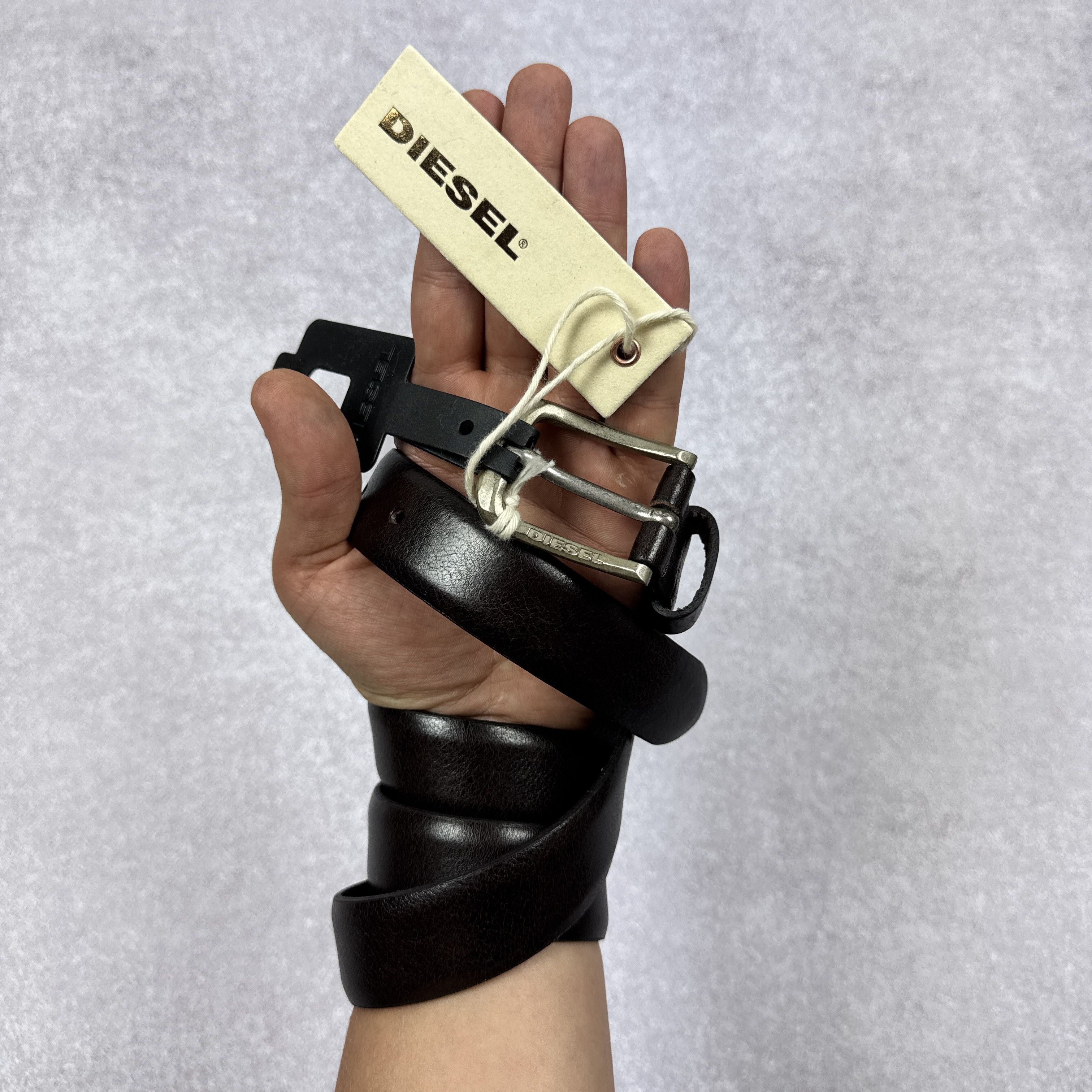 Diesel × Leather NEW DIESEL BIMITI GURTEL BROWN LEATHER BELT SIZE 90cm / 36 Size 36 - 1 Thumbnail