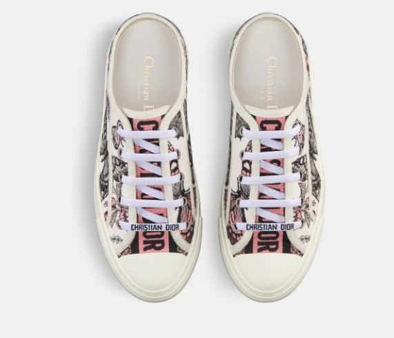 Dior o1w1db11224 Embroidered Cotton Sneakers in Multicolor Size US 10 / IT 40 - 3 Thumbnail