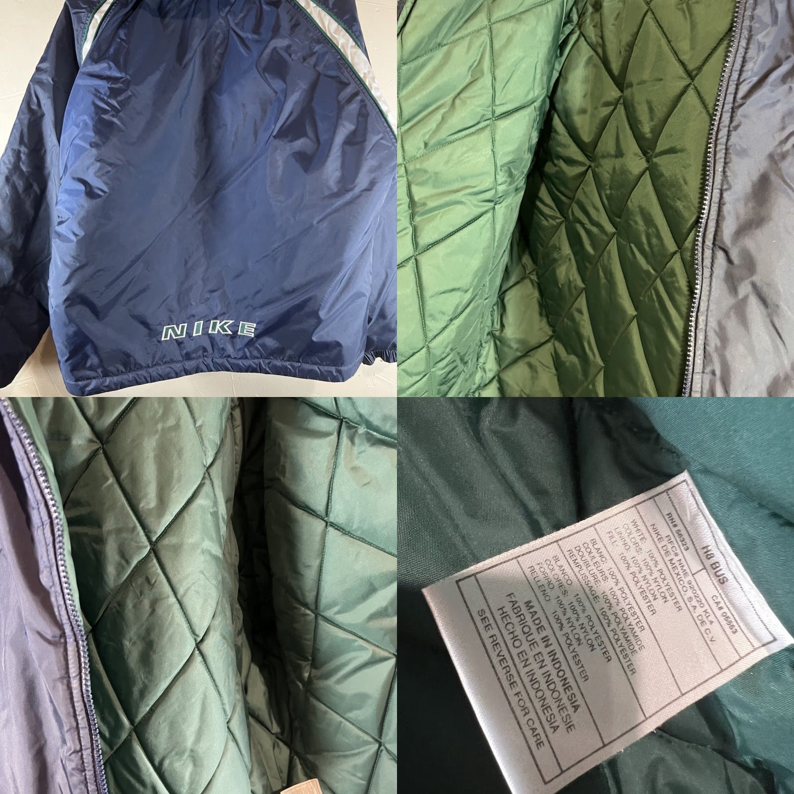 Nike VINTAGE Nike Puffer Jacket Mens Size M Blue Quilted Liner 8-10 Polyester Jacket Size US M / EU 48-50 / 2 - 8 Thumbnail